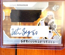 Patrice Bergeron Parallel RC Signed Jersey Relic 2003-04 SPX #220 73 /925 ROOKIE