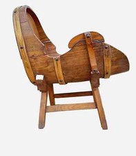 VINTAGE SEDIA POLTRONA LEGNO ROVERE MASSELLO ANTICO STILE RUSTICO VECCHIA AMERCA