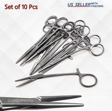 LOT OF 10 NEW 5" Mosquito Straight Locking Hemostat Forceps Stainless Surgical