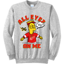 NEW Art Society x SWOD THUG BART ALL EYEZ ASH Crew Sweater SM-4XL MADE IN USA