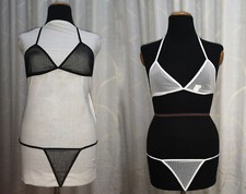 Lingerie Sexy Con Fiocco - Reggiseno E Mutandine In Poliestere, Costume Da Studentessa, Bianco - Foto 7