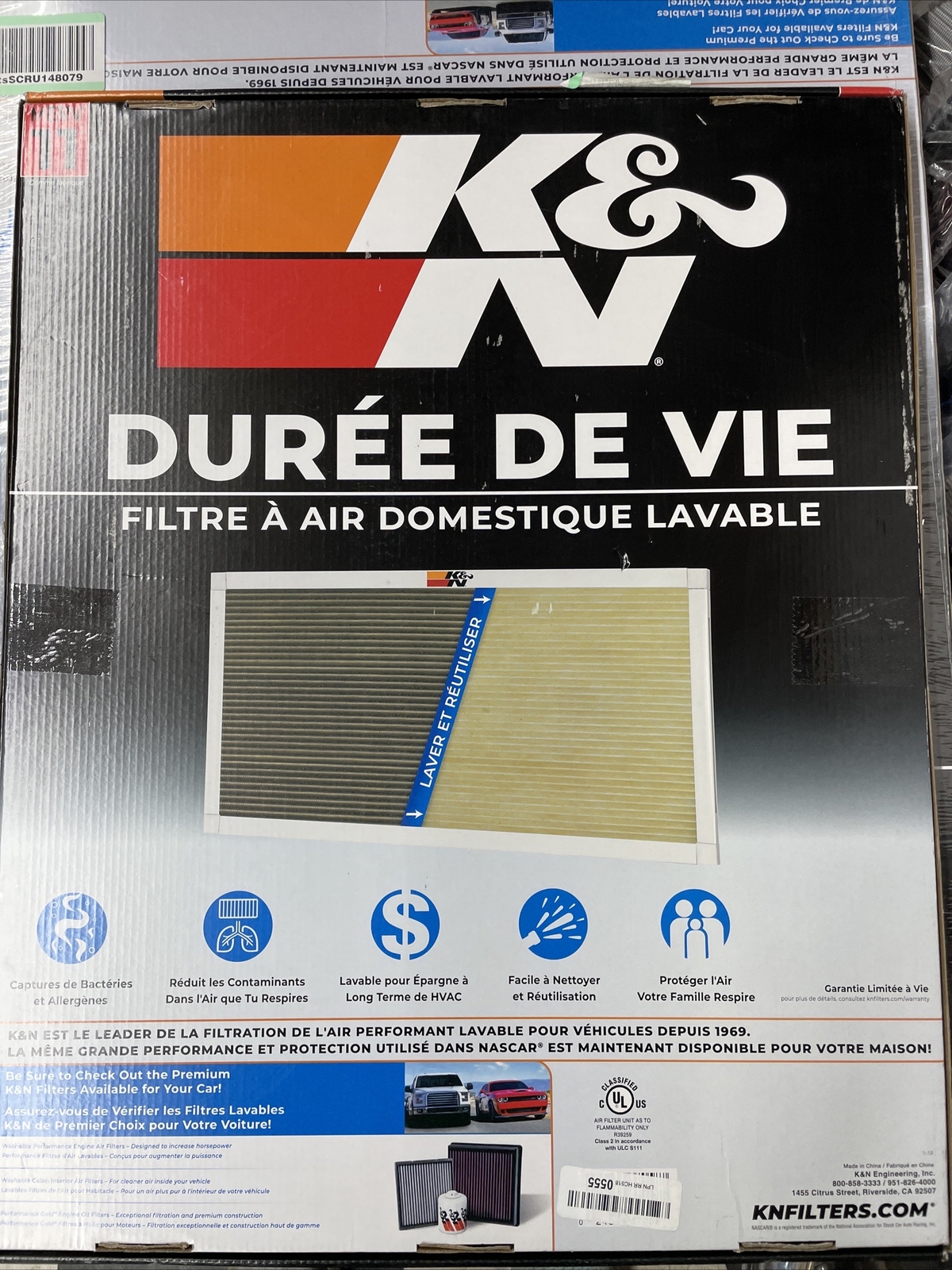 K&N for HVAC Reusable Washable Home Air Furnace Filter 20 x 24 x 1 eBay