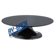 Tortenplatte drehbar mit Fu&szlig; schwarz aus Melamin &Oslash; 320 mm