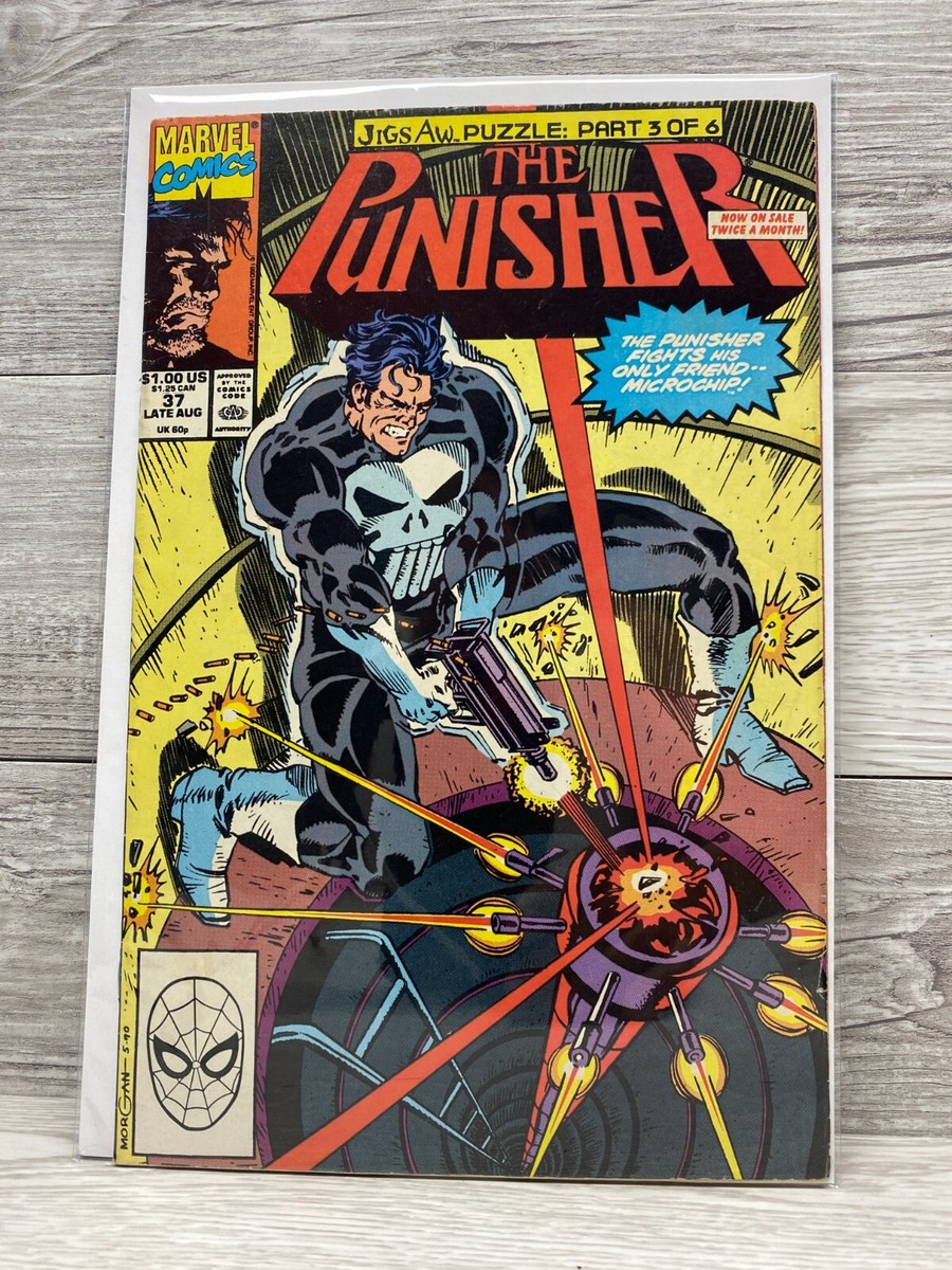 絵画 PUNISHER The Punisher Issue #37 Late August 1990 Marvel Comics Jigsaw | eBay