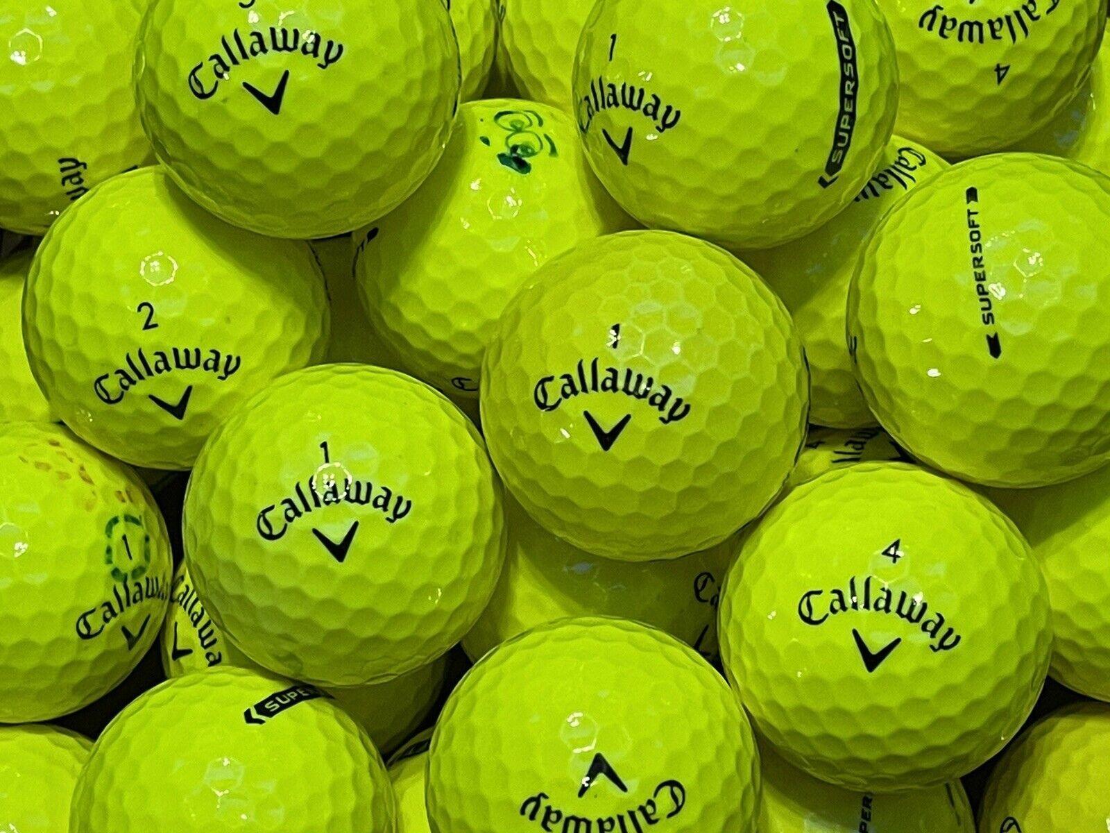 Callaway SUPERSOFT YELLOW Lake Golf Balls PEARL / GRADE A Ace Golf