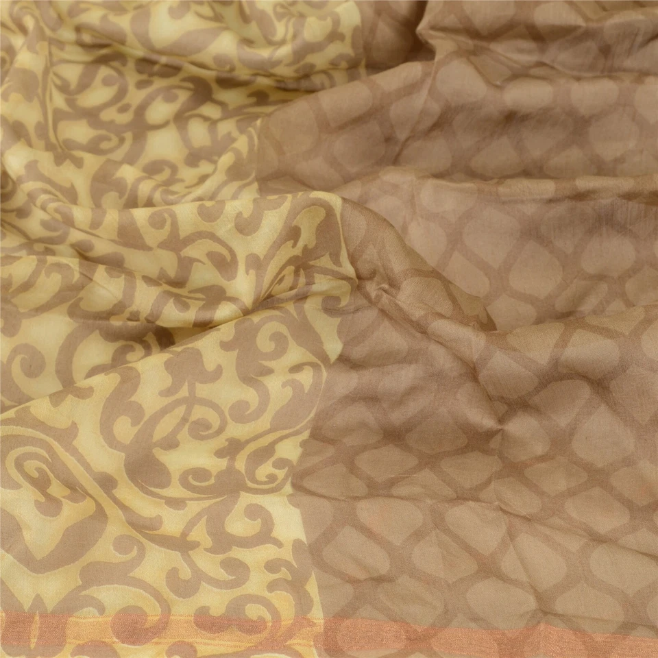 Bufandas envolventes estampadas hiyab algodón seda estola larga Dupatta vintage de sánscriti Foto 2 de 4