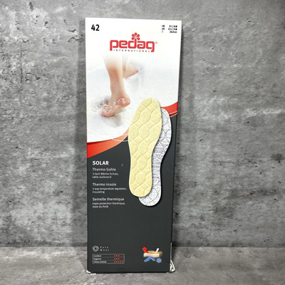 Pedag Solar Pure Wool Thermo Insoles Temperature Regulation Men's 9, Women's 12