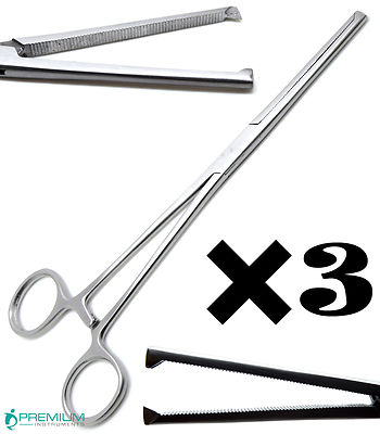 3 Pcs Surgical Rochester Straight 1×2 Kocher Forcep 8'' Veterinary Instruments