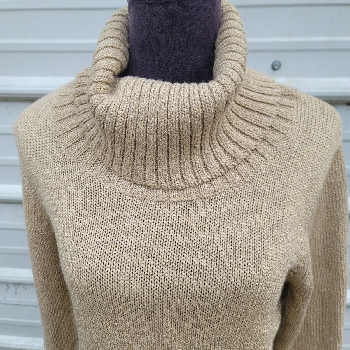 Glitter turtleneck clearance sweater