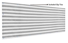 ALION Grey White Stripped  Balcony Privacy Screen Cover for Fence Patio Railing