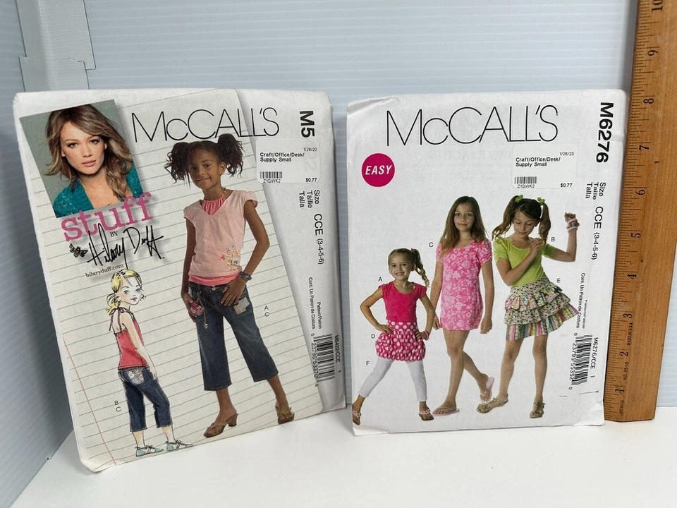 9 Girls McCall's Simplicity Butterick Sewing Patterns UNCUT Girls Sz 2-8 Dress - Image 4 of 4