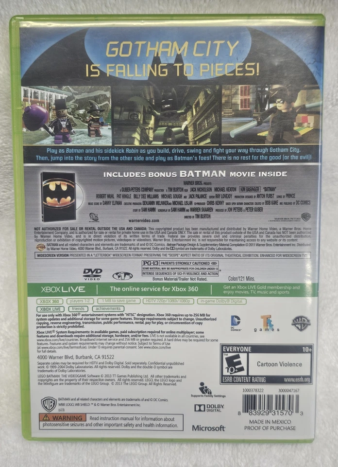 Lego Batman The Video Game 2009 Xbox 360 completo con manual y estuche probado ✔️ Foto 2 de 3