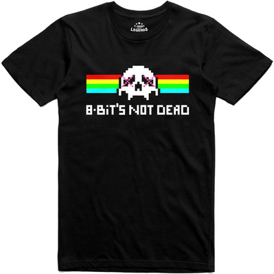 8-Bit's Not Dead T Shirt Retro Mens Vintage Computer Logo 8 Bit Gamer Tee
