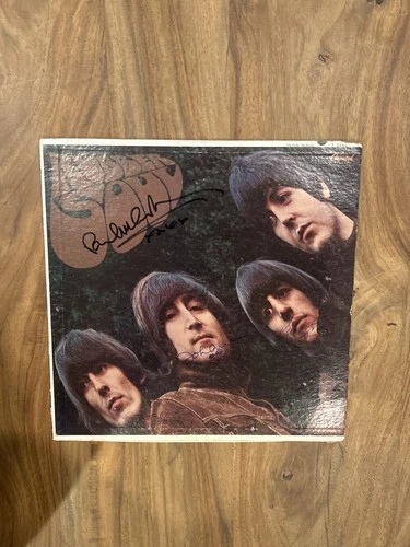 The Beatles Rubber Soul LP Record Album Signed 4x Lennon McCartney Star Harrison