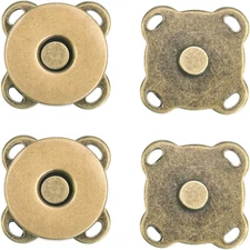 12 Sets Magnetic Snaps Buttons Sew in Magnetic Plum Bag Clasps Button Snaps for