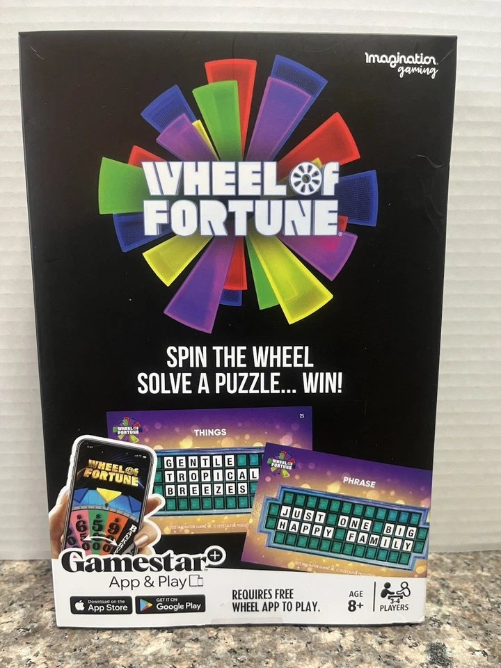 New &Sealed Wheelof Fortune Spin The Wheel Solve A Puzzle.Win!, 8+, Players 3-4 - Image 2 of 4