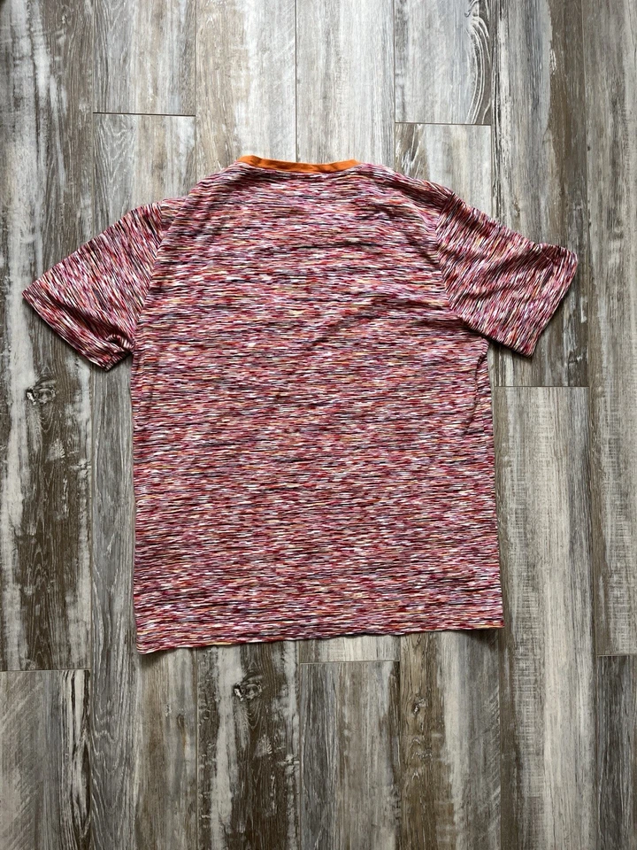 Camiseta Jersey Missoni Space Dye Para Hombres L Naranja Multicolor Bolsillo Algodón  Foto 2 de 4