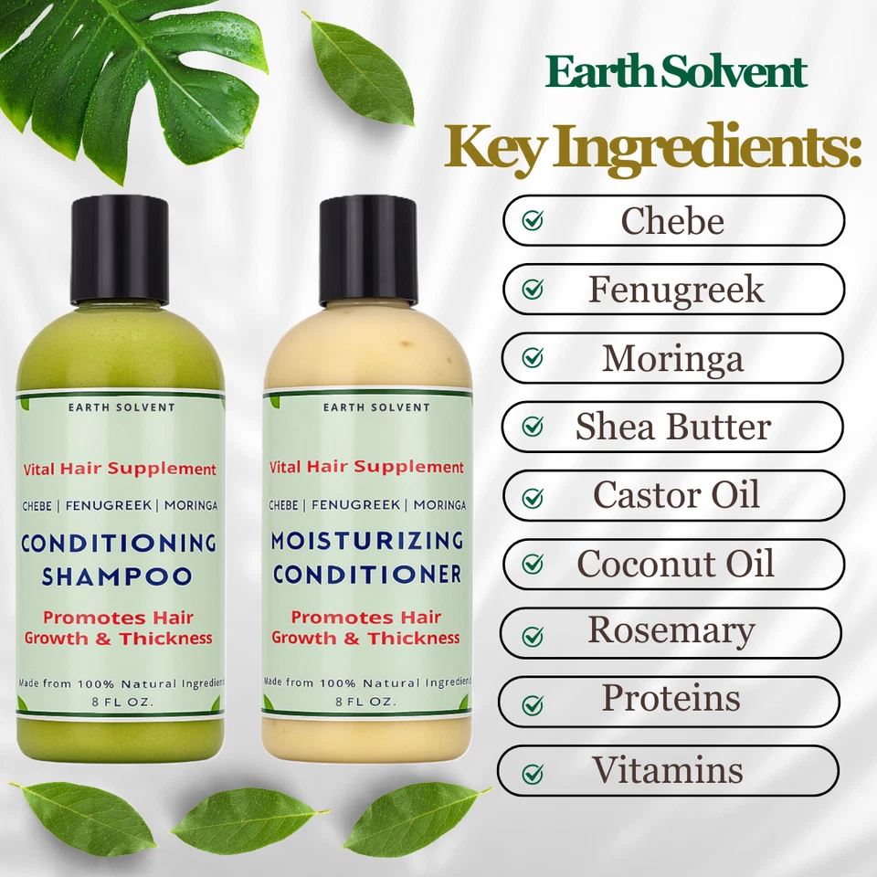 Chebe Fenugreek Moringa Shea Butter Shampoo and Conditioner Set Hair Growth - Image 4 of 4