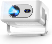 Mini Projector 4K Support Built-In Android 14, Portable Projector with Wifi 6 an