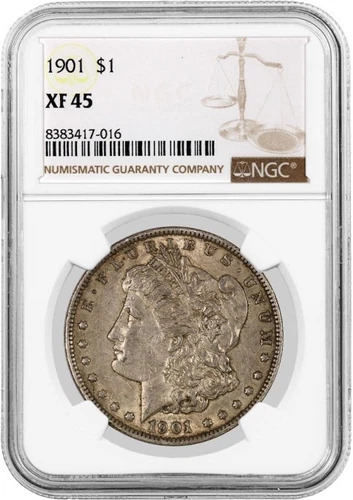 1901 $1 Morgan Silver Dollar NGC XF45 Extremely Fine Key Date Coin