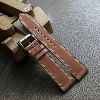 Brown Shell Cordovan Watch Strap Shinki Hakiku Real Watch band Customized Size