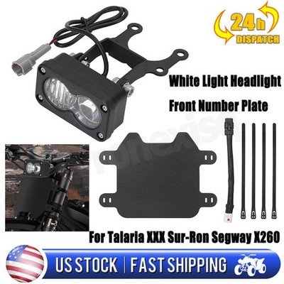 For SurRon Segway X260 Talaria XXX Headlight & Front Number Plate & Cable Ties