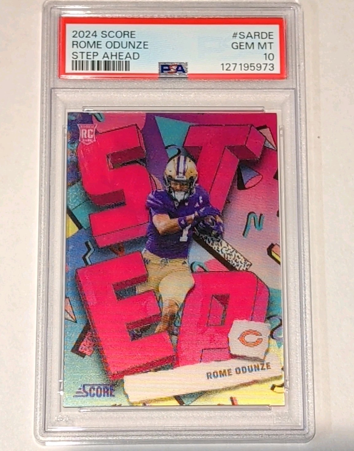 2024 ROME ODUNZE Panini Score Step Ahead #SA-RDE Case Hit SP PSA 10 💎