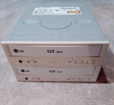 2 x PC CD DVD Retro Laufwerk 52x Brenner IDE 5,25'' Intern LG GCR-8521B