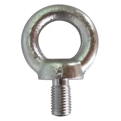 Eye Bolt With Shoulder, M20-2.50, 30 Mm Shank, 40 Mm Id, Steel, Zinc Plated,