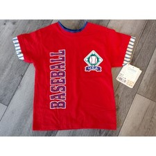 Vintage Carter's red baseball shirt boys size 6 new with tags made in USA