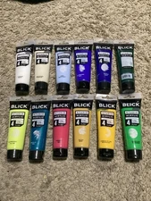 Lot of 12 Blick Studio Acrylic Paint 4 oz Different Colors Brand New