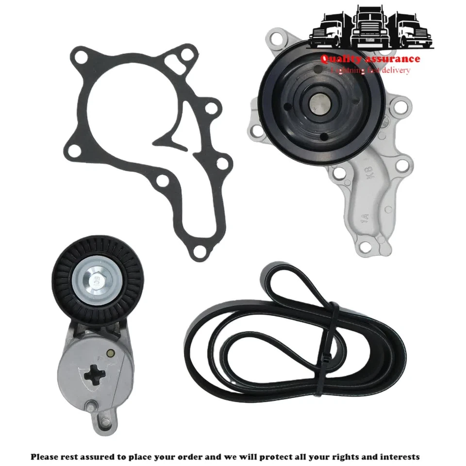 Kit de tensor de bomba de agua y correa de transmisión para Toyota Camry RAV4 Scion tC 2,5 L Foto 3 de 4