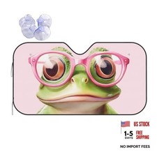 Funny Frog Car Sun Shade Windshield Sunshade Foldable Front Window Small Blue10