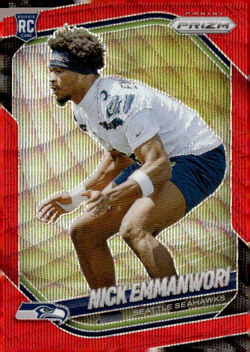 Nick Emmanwori 2025 Panini Prizm #320 Nick Emmanwori Red Wave #/149