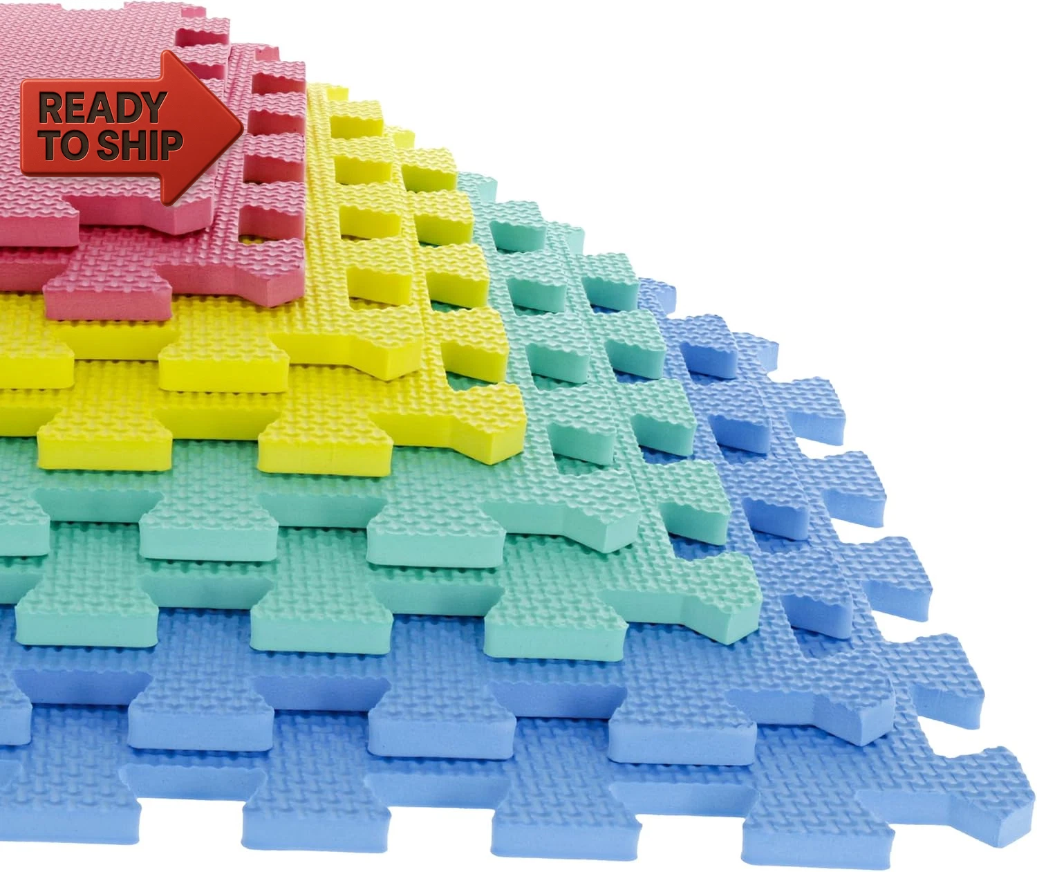 Foam Flooring Tiles – Interlocking EVA Foam Padding – Non-Toxic 8-Piece Play Ma