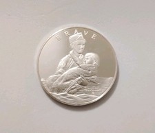 1972 UNITED STATES US Boy Scouts of America BRAVE Old Proof Silver Medal i104030