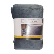 Mainstays King Pillow Sham Gray Solid 20x36 100 Polyester OEKO-TEX
