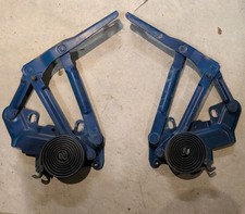 1994-2001 Dodge Ram 1500 Hood Hinges Pair Set Springs 2500 3500 Oem Blue