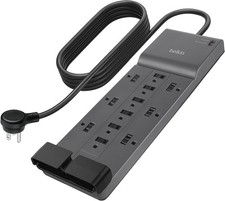 Belkin 12 Outlet Surge Protector 8ft Flat Plug 3940J