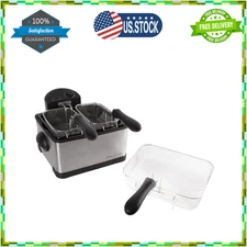 Classic Cuisine 4L Deep Fryer with 1 Large & 2 Small Baskets, Stainless Steel