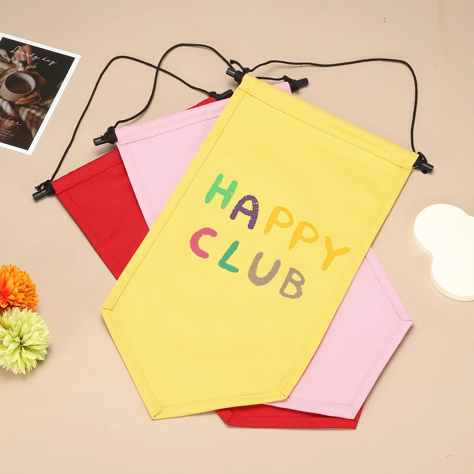 2 piezas pancartas de lona en blanco, pancarta de pared de exhibición de prendedores para decoración del hogar, amarillo Foto 4 de 4