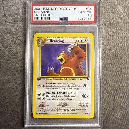 Ursaring (1st Edition) graded PSA 10 for sale on eBay