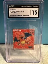 2014 LOTTE XY Wafer Sticker - Charizard - #No. 4  CGC 10