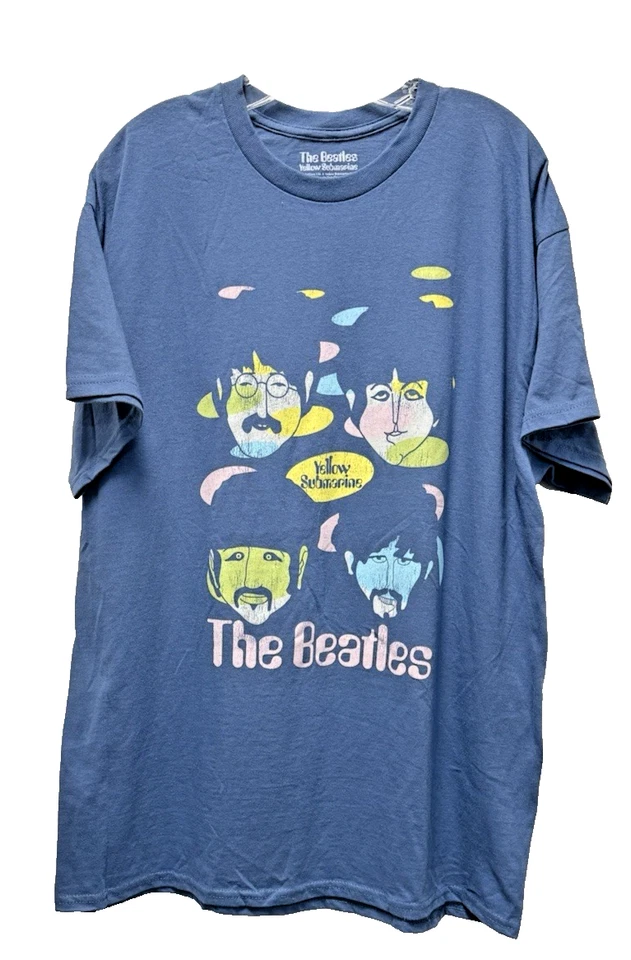 Camiseta Beatles Amarillo Submarino Azul Ringo, Paul, John and George Talla XL Foto 2 de 4
