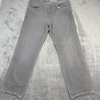 Vintage DKNY Jeans Mens 36x32 Gray Straight Leg Denim 100% Cotton