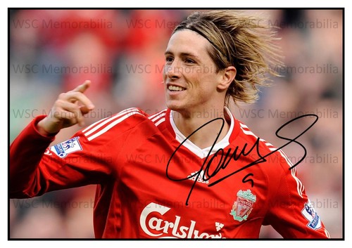 12513. Fernando Torres Signed Pictures (A4 Prints) Liverpool Chelse Spain Atleti