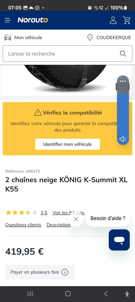 chaîne neige konig k-summit xl 55 - Photo 2/4