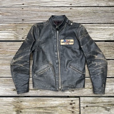 VTG 50s  60s Brooks Cafe Racer Motorcycle  Jacket Talón Zipper  USA Distressed!