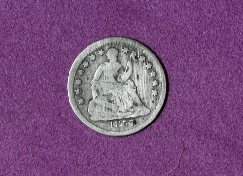 1857- Seated Liberty Half Dime #P33890