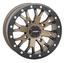 System 3 Offroad SB-4 Beadlock UTV Wheel 14x7 4/137 4+3 (+15mm) Bronze/Black